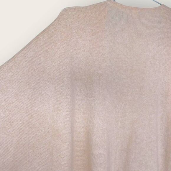 Nordstrom Womens Ruana Sweater One Size Cashmere Cardigan Knit Camel Pockets - Picture 9 of 9